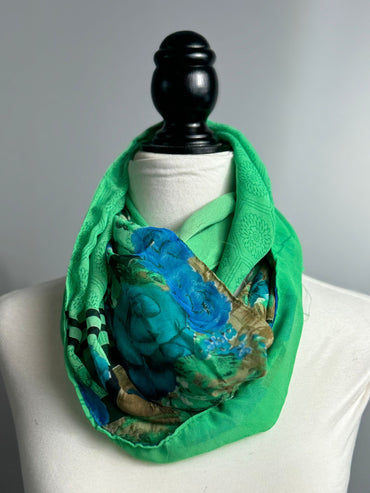 40 inch Reversible Infinity Scarf (short) E013 - Rangeelaa- Fairtrade Sustainable Women's Clothing