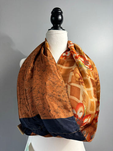 40 inch Reversible Infinity Scarf (short) E025 - Rangeelaa- Fairtrade Sustainable Women's Clothing