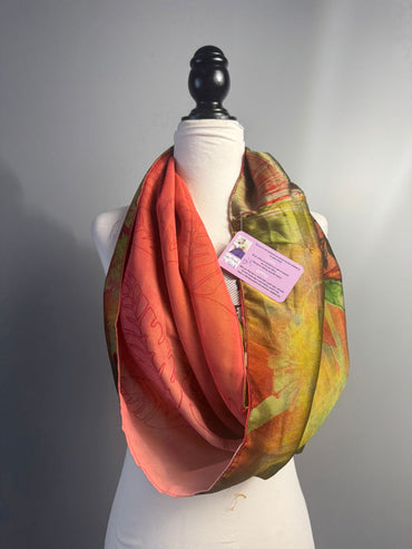 40 inch Reversible Infinity Scarf (short)L004 - Rangeelaa - Fairtrade Sustainable Women's Clothing