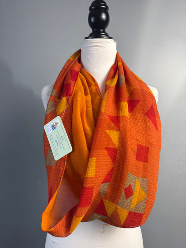 40 inch Reversible Infinity Scarf (short)L022 - Rangeelaa - Fairtrade Sustainable Women's Clothing