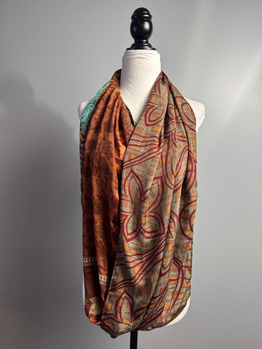 60 inch Reversible Infinity Scarf (long)L001 - Rangeelaa - Fairtrade Sustainable Women's Clothing