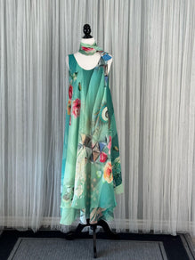 Delphine-Digital print Regular tall Mahika with matching Scarf