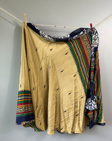Festive Regular Calf-E002 - Rangeelaa- Fairtrade Sustainable Women's Clothingsaree wrap skirts