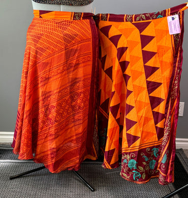 Festive XL Ankle E001 - Rangeelaa- Fairtrade Sustainable Women's Clothingsaree wrap skirts