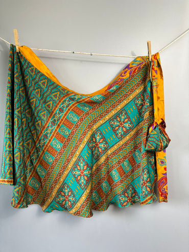 Festive XL Mini V002 - Rangeelaa- Fairtrade Sustainable Women's Clothingsaree wrap skirts