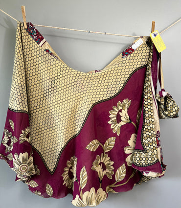 Festive XL Tea -V001 - Rangeelaa- Fairtrade Sustainable Women's Clothingsaree wrap skirts