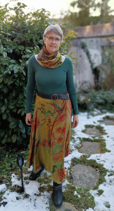 Monthly Gold Pack (Skirt and Matching Infinity Scarf ) - Rangeelaa - Fairtrade Sustainable Women's Clothing