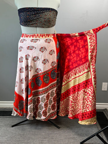 Premium XL Ankle -E001 - Rangeelaa- Fairtrade Sustainable Women's Clothingsaree wrap skirts