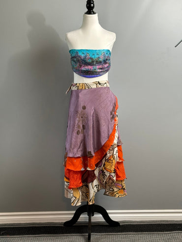 Regular Harmony Four Layered Skirt- 003 - Rangeelaa- Fairtrade Sustainable Women's Clothing