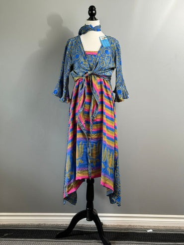 Regular Tanju (Two piece) dress with scarf V002 - Rangeelaa- Fairtrade Sustainable Women's Clothing