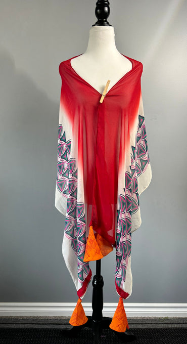 Saree remnant long scarf HFR19 - Rangeelaa - Fairtrade Sustainable Women's Clothing