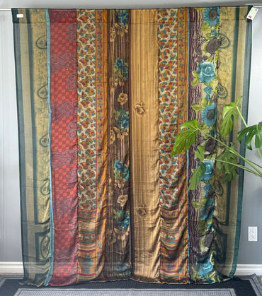 Set of Two curtain panels 40 inch(w)84 inch(L) - E016 - Rangeelaa - Fairtrade Sustainable Women's Clothing