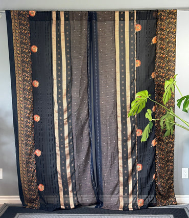 Set of Two curtain panels 40 inch(w)84 inch(L) - E026 - Rangeelaa - Fairtrade Sustainable Women's Clothing