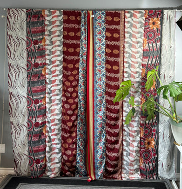 Set of Two curtain panels 50 inch(w)84 inch(L) - E001 - Rangeelaa - Fairtrade Sustainable Women's Clothing