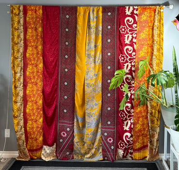 Set of Two curtain panels 50 inch(w)84 inch(L) - E005 - Rangeelaa - Fairtrade Sustainable Women's Clothing