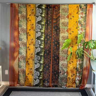 Set of Two curtain panels 50 inch(w)84 inch(L) - E021 - Rangeelaa - Fairtrade Sustainable Women's Clothing