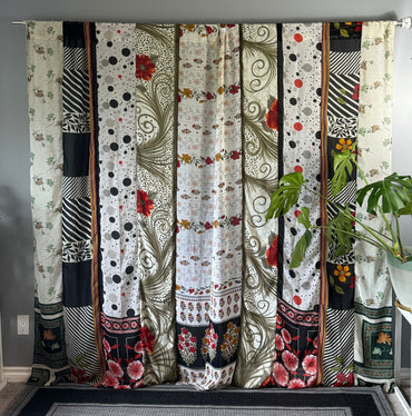 Set of Two curtain panels 50 inch(w)84 inch(L) - E027 - Rangeelaa - Fairtrade Sustainable Women's Clothing