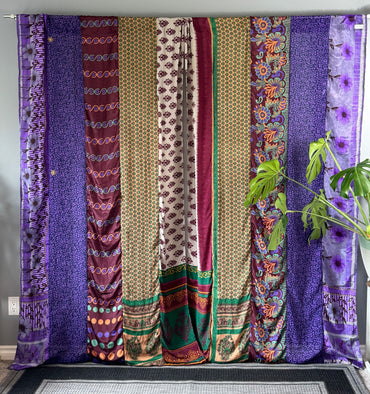 Set of Two curtain panels 50 inch(w)84 inch(L) - E030 - Rangeelaa - Fairtrade Sustainable Women's Clothing