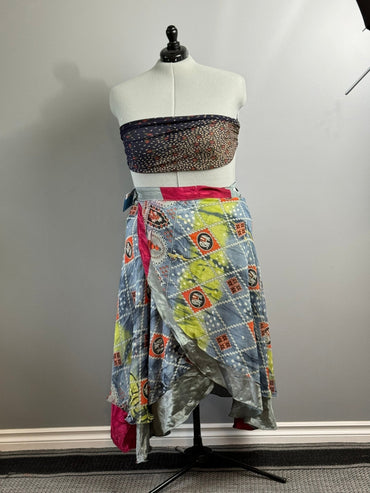 XL Harmony Two Layered Skirt- 001 - Rangeelaa- Fairtrade Sustainable Women's Clothing