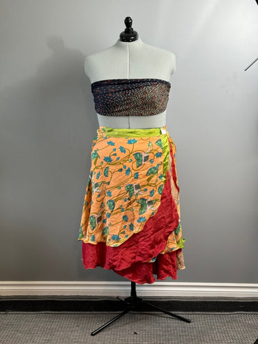 XL Harmony Two Layered Skirt- 003 - Rangeelaa- Fairtrade Sustainable Women's Clothing