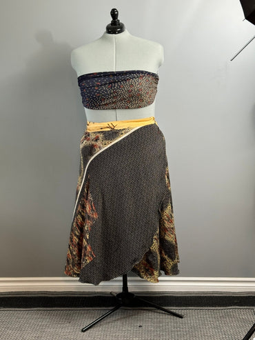 XL Harmony Two Layered Skirt- 004 - Rangeelaa- Fairtrade Sustainable Women's Clothing